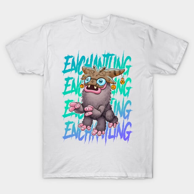 mY SINGING mONSTER ENCHANTING T-Shirt by Draw For Fun 